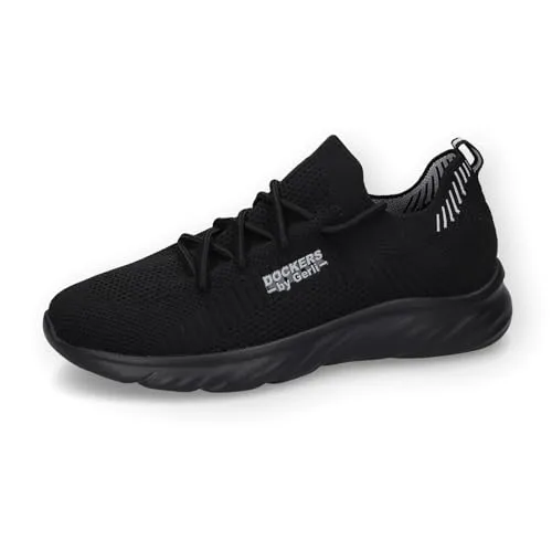 Dockers by Gerli Herren Low-Top Sneaker - Herren-Sneaker für Freizeit und Business, in elegantem All-Black Design, ideal für den täglichen Gebrauch und bequem zu tragen.