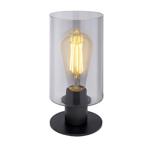 LED Tischleuchte Nachttischlampe schwarz mit E27 Fassung