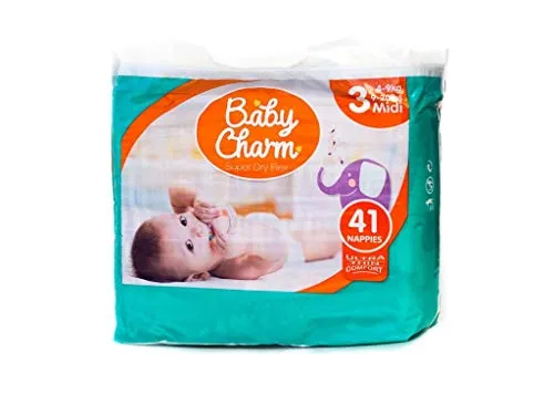 Baby Charm Super Dry Flex Pants | Windeln ohne den Einsatz von Chlor | Gr. 4 Maxi | für Baby 7-18 kg | 1 x 37 Stück