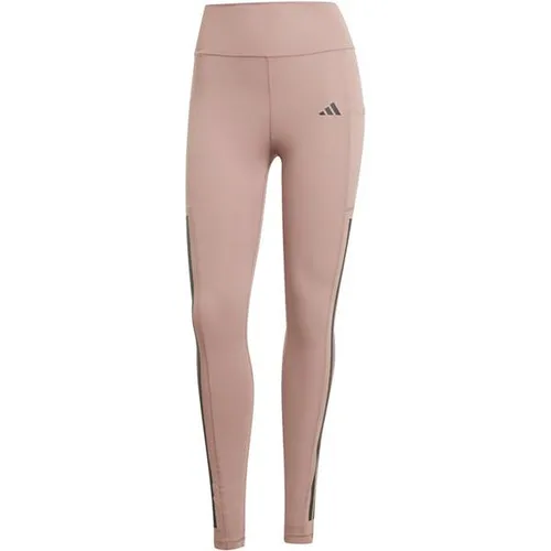 ADIDAS Damen Tight Optime 3-Streifen Full-Length - Fitnesshosen mit Vier-Wege-Stretchmaterial für optimale Bewegungsfreiheit und einem kühlen, trockenen Tragegefühl dank CLIMACOOL-Technologie. Hergestellt aus mindestens 70 % recycelten Materialien.