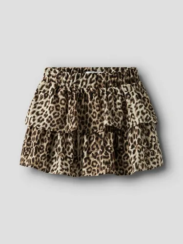 Name It Volantrock NKFVINAYA SKIRT FFF NOOS Kunstfaser, Stretch, Allover Druck