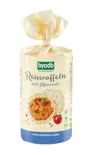 Byodo Bio Reiswaffeln mit Meersalz 12er Pack (12 x 100 g) von Byodo
