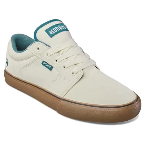Etnies Men's Barge LS Skate Shoe, White/Blue/Gum, 45.5 EU