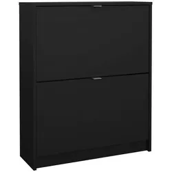 Dmora Schuhschrank, Schwarz, Holzwerkstoff, 70x85x24 cm, Garderobe, Schuhaufbewahrung, Schuhkipper