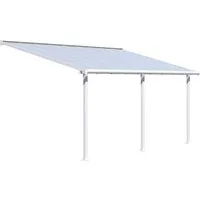 Canopia by Palram Terrassenüberdachung Alu Olympia 3X5.46 - Markisen - Elegante Pergola aus robustem Aluminium mit wasserdichten Polycarbonatplatten, die 100% UV-Schutz bieten und sich leicht montieren lassen.