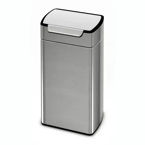 Simplehuman Mülleimer CW2015 - Touch-bar, 30 Liter Edelstahl - Eleganter Mülleimer aus gebürstetem Edelstahl mit 30 Liter Fassungsvermögen. Die Touch-Funktion ermöglicht ein müheloses Öffnen, während die spezielle Schutzschicht Fingerabdrücke verhindert.