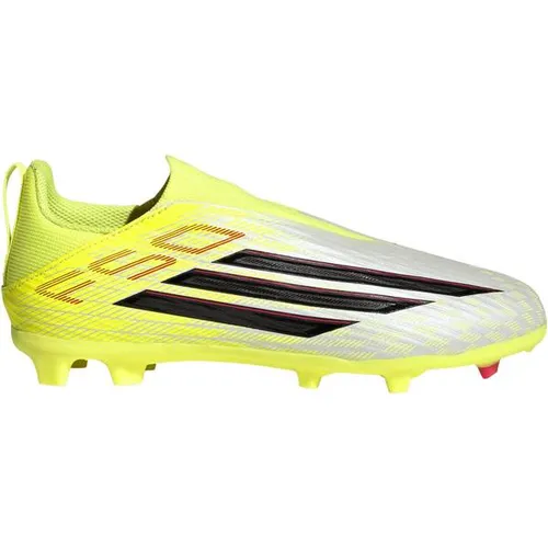 Adidas F50 LEAGUE LL FG/MG Kinder Fußballschuhe - gelb - Die F50 League Laceless Fußballschuhe für Kinder bieten optimalen Halt und Tragekomfort. Mit einer anatomisch geformten Sprintplate sind sie ideal für schnelles Spiel auf Naturrasen und verschiedenen Untergründen.