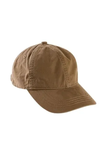 camel active Herren Cap aus Reiner Baumwolle Schlammbraun - Stylische Herrenmütze aus 100% Baumwolle, mit gebogenem Schirm und verstellbarem Six-Panel-Schnitt für optimalen Tragekomfort.