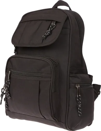 Großer eleganter Damen Rucksack Tasche Bag Handgepäck sportlich wasserdicht schwarz