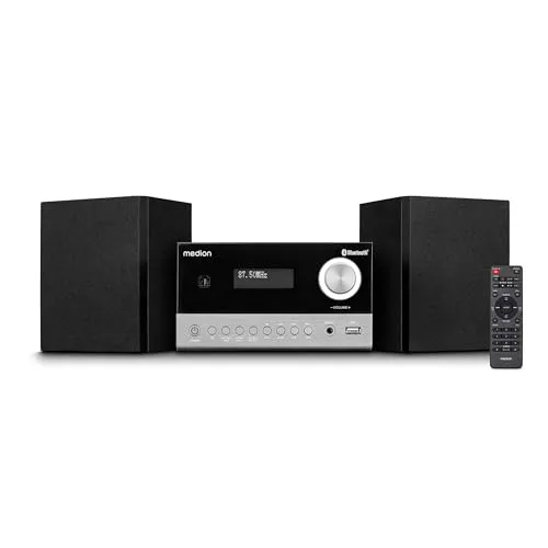 MEDION E64088 Micro Audio System - DAB+, CD-Player und Bluetooth 5.3, brillante Klangqualität und vielseitige Musikoptionen für jeden Raum