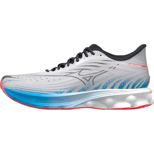 Mizuno Herren Laufschuhe WAVE SKYRISE 6 - grau 42,5 EU - Laufschuhe für Herren, ideal für Langstreckenläufer, bieten hervorragende Dämpfung und Komfort dank innovativer WAVE-Technologie.