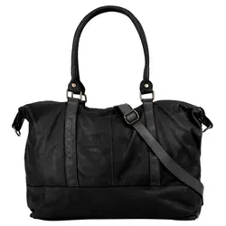 Reisetasche SAMANTHA LOOK - Echt Leder, Made in Italy - Elegante Reisetasche aus 100% Rindleder, ideal für Wochenendtrips. Mit praktischem Hauptfach, Innenfächern und verstellbarem Schultergurt. Handgepäcktauglich und stilvoll!