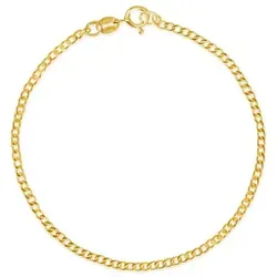 modabilé Armband Armkette BONAFIDE Gelbgold Vergoldet, Armkettchen ohne Anhänger Damen 20cm, 1,85mm, Sterling Silber 925 gelb|goldfarben 20cm
