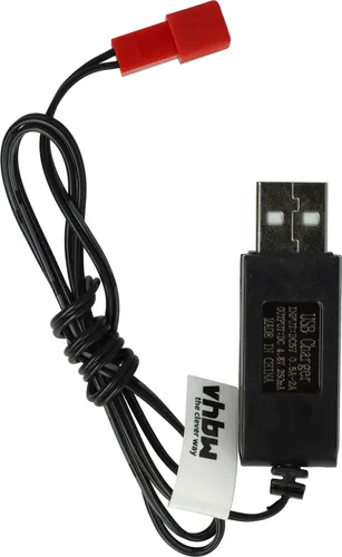 vhbw USB-Ladekabel für RC-Akkus mit JST-Anschluss, RC-Modellbau Akkupacks - 60 cm 4,8 V