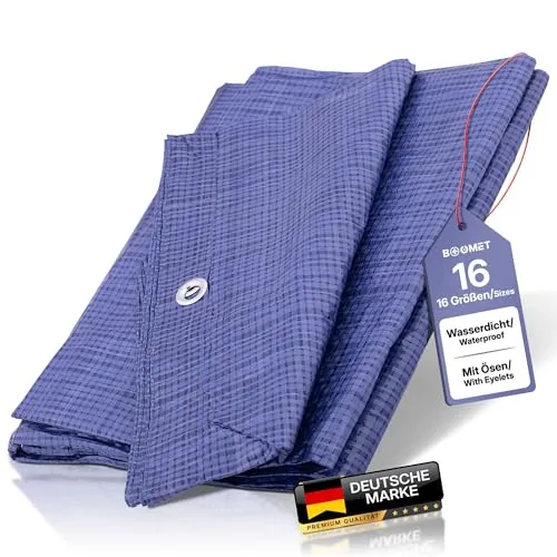 BOOMET Abdeckplane wasserdicht mit Ösen · Plane 3x4m · Gewebeplane in 18 Größen · Zeltplane wasserfest · Outdoor Abdeckplanen für Holz, Garten, Pool, Auto