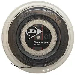 Dunlop Black Widow Tennissaite 200m - Tennissaiten mit siebeneckiger Premium-Co-Polyester-Konstruktion für ultimativen Spin und Power. Weiches Gefühl, ideal für anspruchsvolle Spieler.