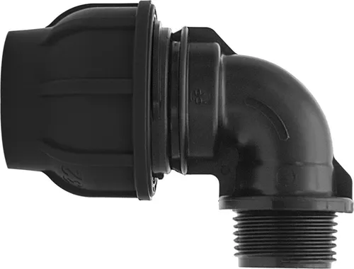 Gebo-Plast Klemmverbinder Winkel 90° mit AG Ø 90 mm x 3 Zoll - DN 80