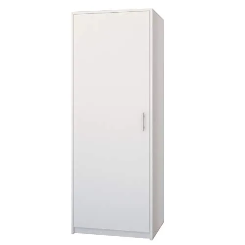 Home Collective Moderner Kleiderschrank mit 1 Tür | Schrank mit Kleiderstange und Einlegeboden | Platzsparender Hochschrank für Schlafzimmer, Flur, Kinderzimmer | 42x55x180 cm (BxTxH) | Weiß