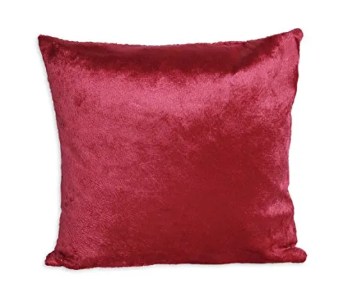 Kissenhülle Kissenbezug 50x50 cm Bordeaux, Samt Plüsch, weiche, Sofakissen, Kopfkissen, Kopfkissenbezug, dekorativ für Wohnzimmer, Schlafzimmer, Kinderzimmer