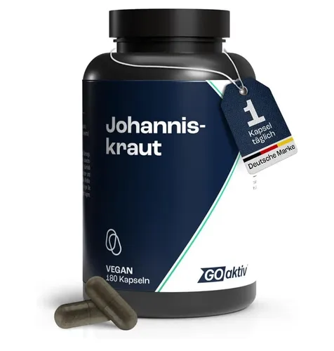 Johanniskraut Kapseln–pflanzliche Ergänzung-innere Balance 180 Kapseln GOaktiv