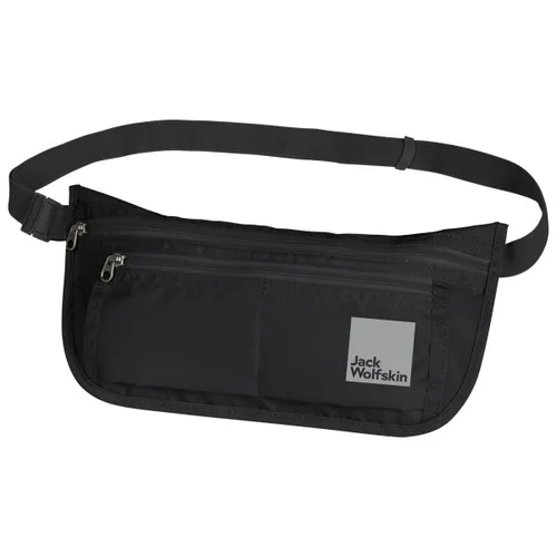 Jack-Wolfskin Gürteltasche Document Belt De Luxe - Schwarz - Hüfttaschen mit 0,5 Liter Volumen, leichtes und reißfestes Gewebe, ideal für unauffälliges Tragen am Körper.