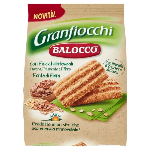 Balocco Granfiocchi Kekse mit Getreideflocken und braunen Zucker Körnern  700g