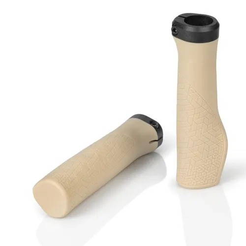 XLC Lenkergriffe Fahrradgriffe ergonomisch Retro GR-G27 beige Schraubensicherung