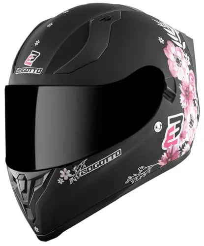 Bogotto H128 Fiori Helm, schwarz/pink, L in pink von Bogotto