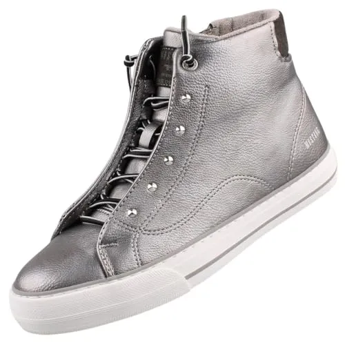 MUSTANG Damen High-Top Sneaker Silber EU 41