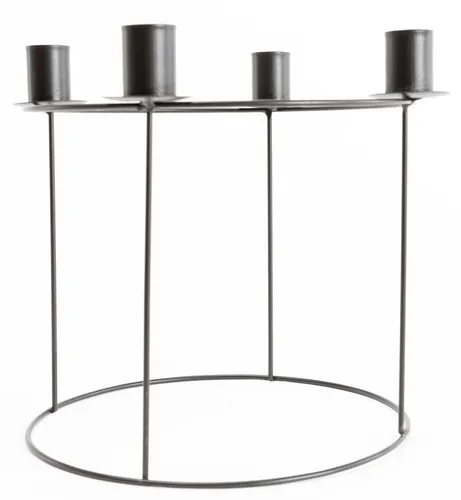 TrendLine Adventskranz Metall Ø 24,5 x 20 cm schwarz
