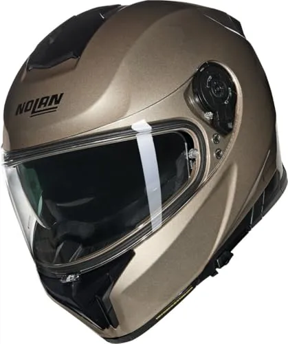 Nolan N80-8 Classico Nobile 316 Integralhelm - Beige/Grau - XS - Motorradhelm mit innovativer AirBooster-Technologie für optimale Belüftung und maximalen Komfort, ideal für Stadtfahrten und lange Reisen.