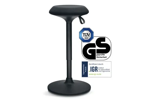 Ergotopia Drehhocker Dyko - Ergonomischer, höhenverstellbarer Bürohocker - Drehhocker für aktives, gesundes Sitzen – der Dyko fördert mit seiner Balance-Funktion eine dynamische Sitzhaltung und entlastet den Rücken. Ideal für Büro und Home Office.