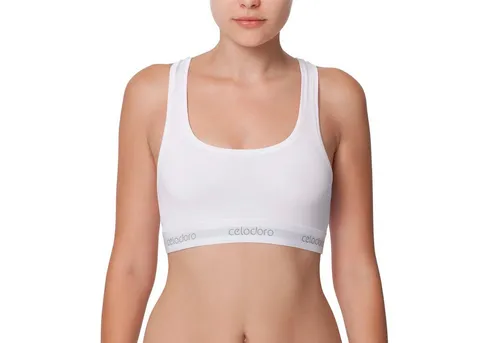 celodoro Bustier Bustier mit Webgummi-Bund - Sport Bra Top mit Markenlogo