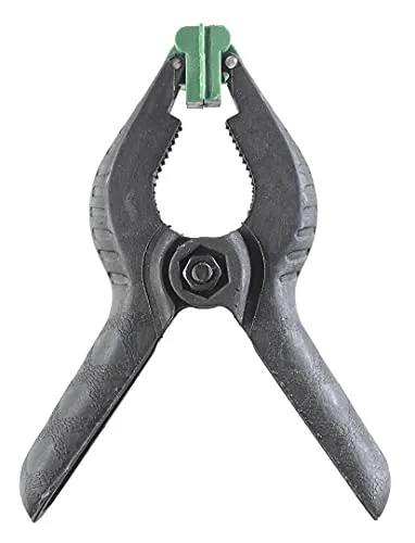 kwb Feder-Zwinge 100 mm, Spann-Weite 40 mm, hohe Feder-Kraft für Leim- und Klebearbeiten, Feder-Klemme zum klammern und halten