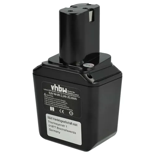 vhbw 1x Akku kompatibel mit Bosch GBM-Serie 1. Generation Werkzeug (2100 mAh, NiMH, 9,6 V)