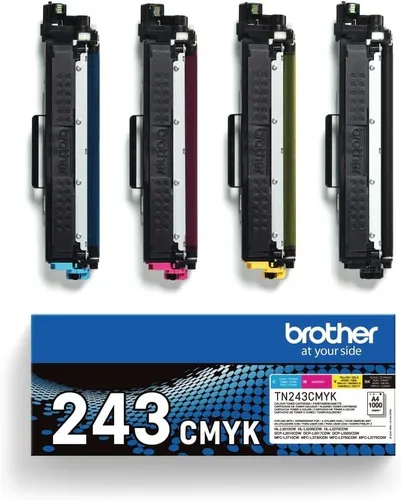 Brother Toner Multipack TN-243CMYK - 4-farbig, 4 Stück für ca. 4 x 1.000 A4-Seiten, original und kompatibel mit mehreren Brother Druckern