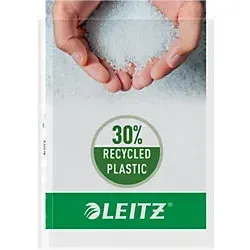 Leitz Prospekthülle DIN A4 Genarbt Transparent 90 Mikron PP (Polypropylen) Öffnung oben und links 11 Löcher