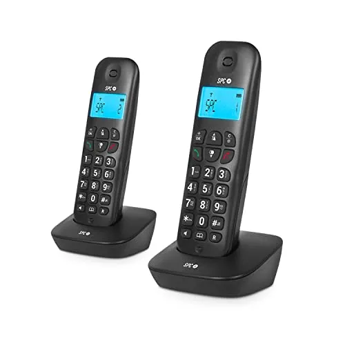SPC Air Pro Duo Schnurlostelefone - Festnetztelefone mit blau beleuchtetem Display, Anrufer-ID und freisprechfunktion – ideal für ein komfortables Telefonieren ohne Strahlung.