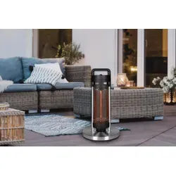 empasa Infrarot Heizstrahler HEATY - Leistung: 1200 Watt Carbon - schwarz/ silber - Heizstrahler Terrasse Elektroheizer Wärmestrahler Infrarotstrahler Outdoor Terrassenheizstrahler