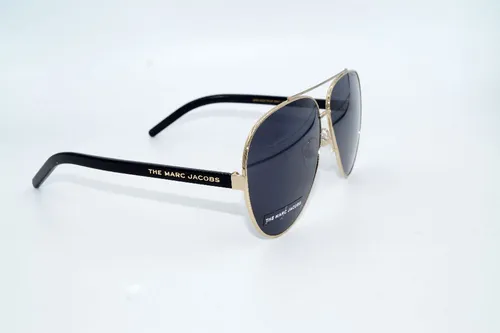 MARC JACOBS Sonnenbrille MARC 522 RHL IR – Stilvoller UV-Schutz - Elegante Unisex Sonnenbrille im Aviator-Stil mit 100% UV-Schutz. Hochwertiger Metallrahmen in Gold und schwarze Gläser für einen trendigen Look.