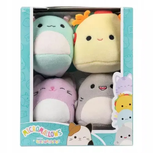SQUISHMALLOWS MICROMALLOWS 4PACK MASKOTKI 6CM Jazwares 191726747949