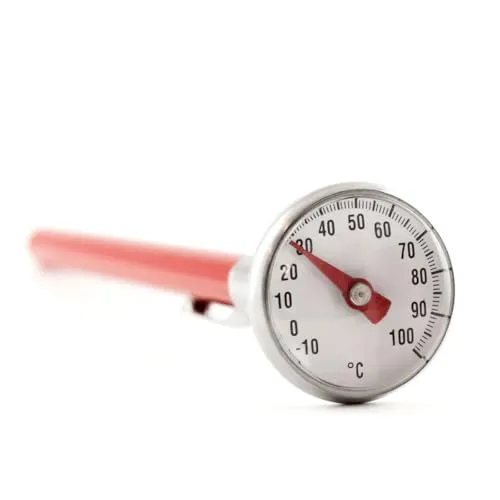 Lantelme Steakthermometer Temperaturanzeige Analog -10°C bis 100°C mit Einstichsonde 10cm | Kerntemperaturmesser beim Grill Braten | Edelstahl Thermometer Kabellos von Steak Fleisch Fisch