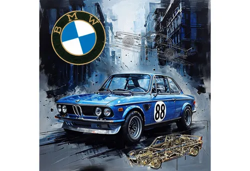 Luc Best Kunstdruck BMW 3.0 Giclée – Limited Edition FineArt-Druck auf Museumspapier, BMW 3.0, Wandbild - handsigniert, nummeriert, gestempelt, Echtheitszertifikat