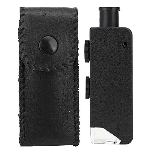 Telituny 60-100X Mini Mikroskop, Tragbares Taschenmikroskop mit Licht, Einstellbare Juwelierlupe Taschenlupe, Handlupe Minilupe für Kinders Studenten für Münzen, Hautanalyse, Juwelengutachten
