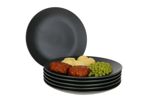 MamboCat 6er Set Essteller Londen Lampart Nero in schwarz von MamboCat