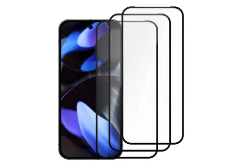 Cadorabo Schutzfolie für Google Pixel 9 Schutzfolie, (3-St), 3x Schutzglas Panzer Folie (Tempered) Display Schutzfolie 3D Touch