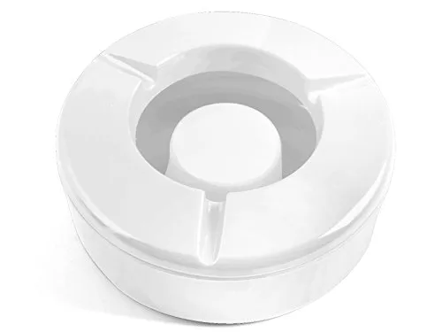 Chio 9002001 Aschenbecher in Winddicht, 12.5, Melamin, weiß, 12 x 12 x 5 cm