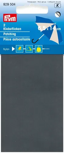 Nylon Flicken grau 6,5 x 14 cm selbstklebend von Prym 929504 Aufkleber