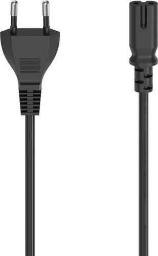 Hama Netzkabel Euro-Stecker 2,5 m - Robustes, flexibles Kabel mit optimiertem Knickschutz für höchste Langlebigkeit und vielseitige Nutzung