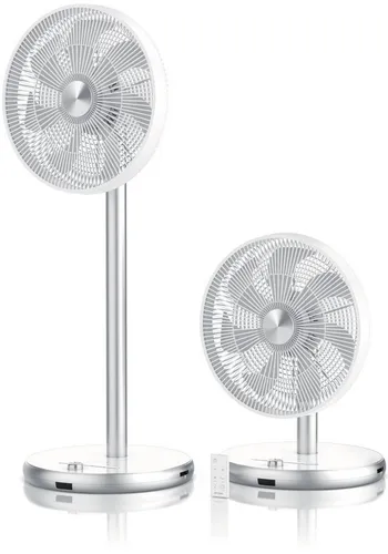Brandson DC Standventilator 25W – leise & höhenverstellbar mit Fernbedienung - Der Brandson Standventilator überzeugt mit einem leisen DC-Motor und 9 Geschwindigkeitsstufen. Ideal für jeden Raum, bietet er effiziente Luftzirkulation und ist flexibel höhenverstellbar.